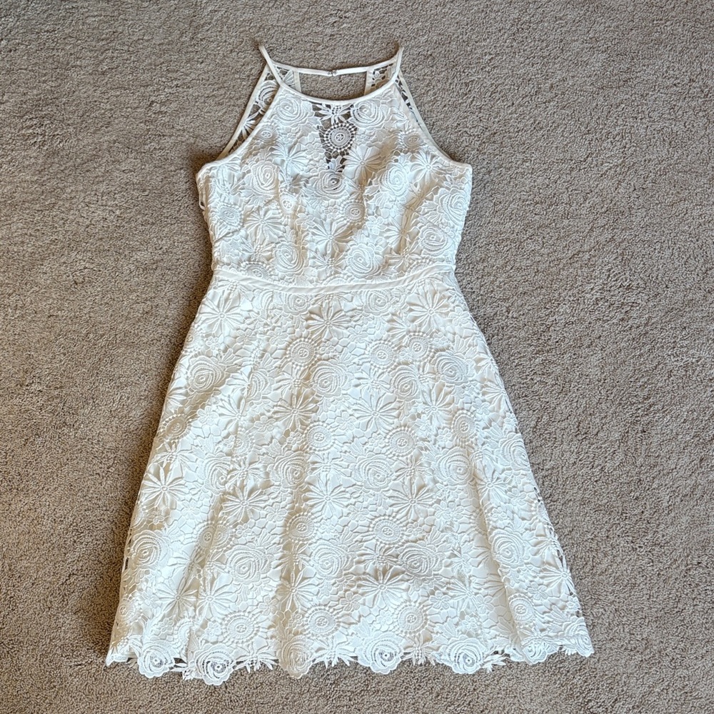Moving, MUST SELL! WHBM Elegant White Lace Dress
